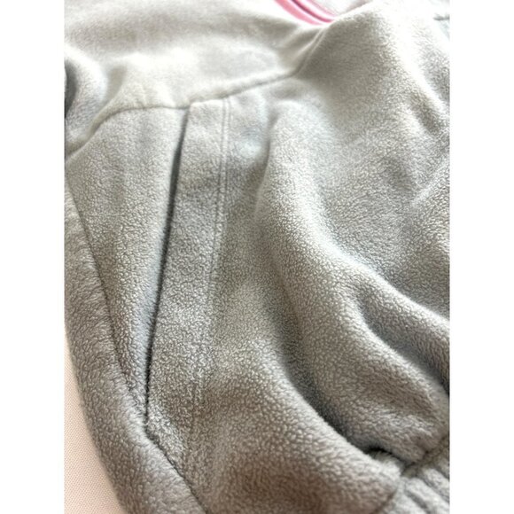 Athletic Works Girls 1/2 Zip Sweat Shirt Tops Gray/Pink Size M 7/8 - Picture 2 of 7